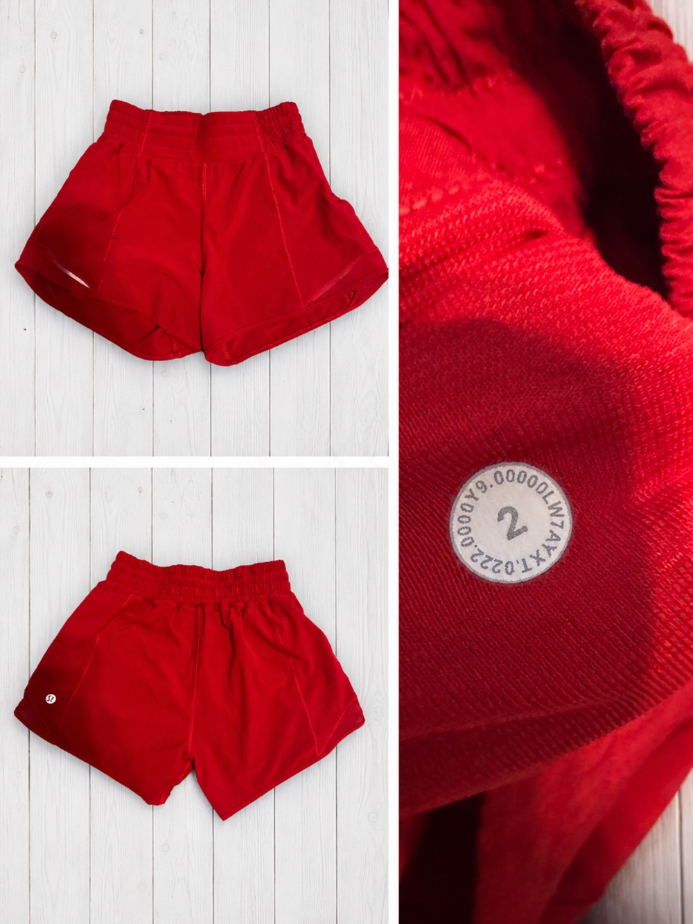 Lululemon Athletica Hotty Hot Red Athletic Shorts SZ: 2